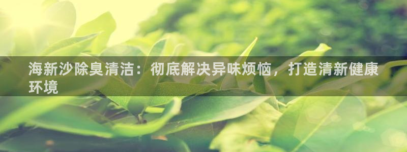 尊龙注册码：海新沙除臭清洁：彻底解决异味烦恼，打造清新健
